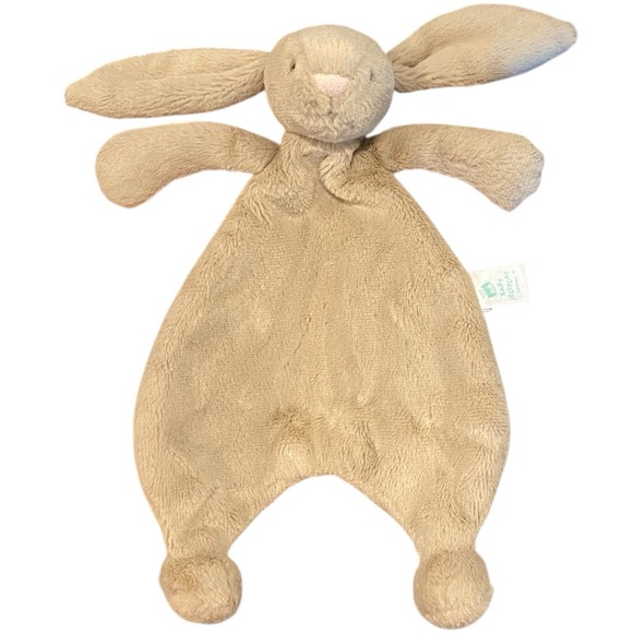 Baby Jellycat Bashful Bunny Comforter Lovey Soft Cuddly Flat Fuzzy Comfortcore - Picture 1 of 7